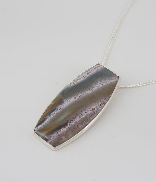 jasper pendant in sterling silver