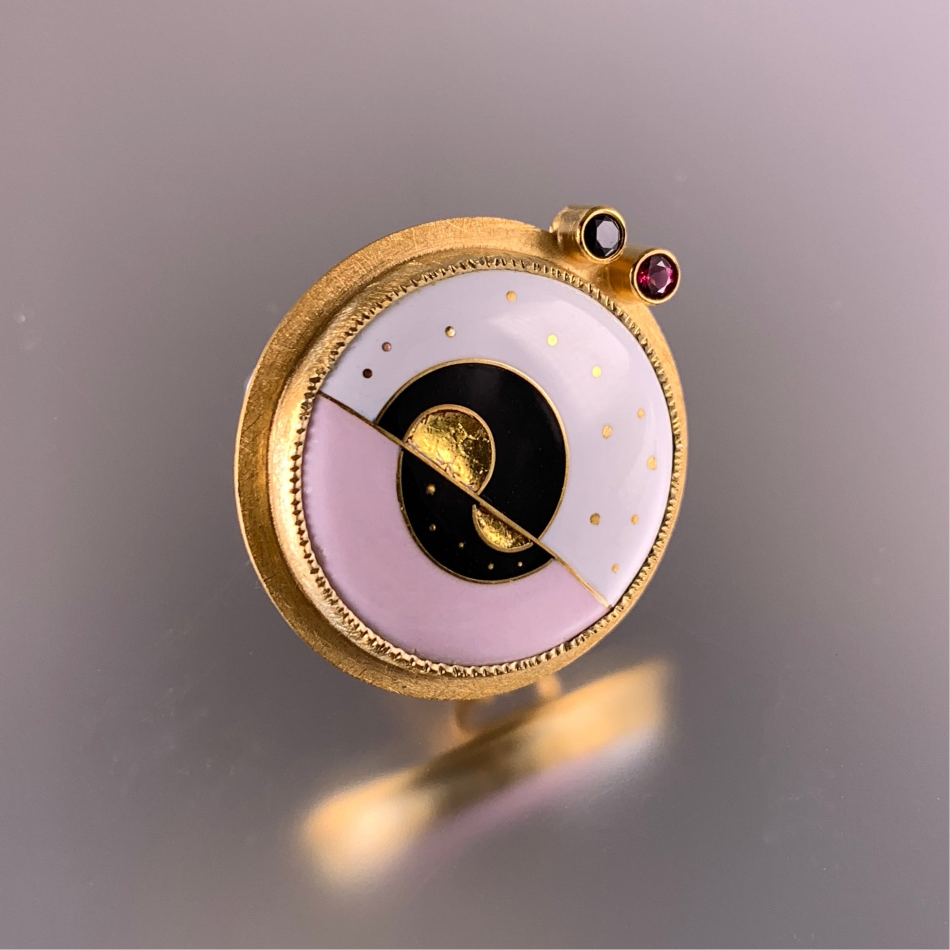 24k gold and gold vermeil cloisonne enamel pin brooch pendant