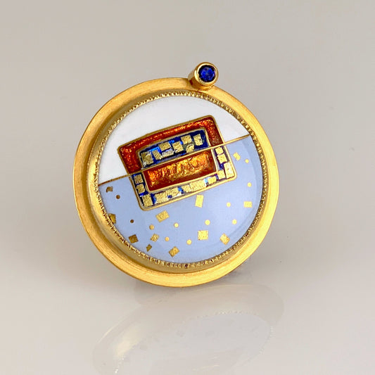 24k gold cloisonne enamel pin / pendant